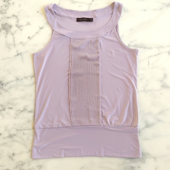 The Limited Light Pink Sleeveless Blouse with front design. - Picture 3 of 4